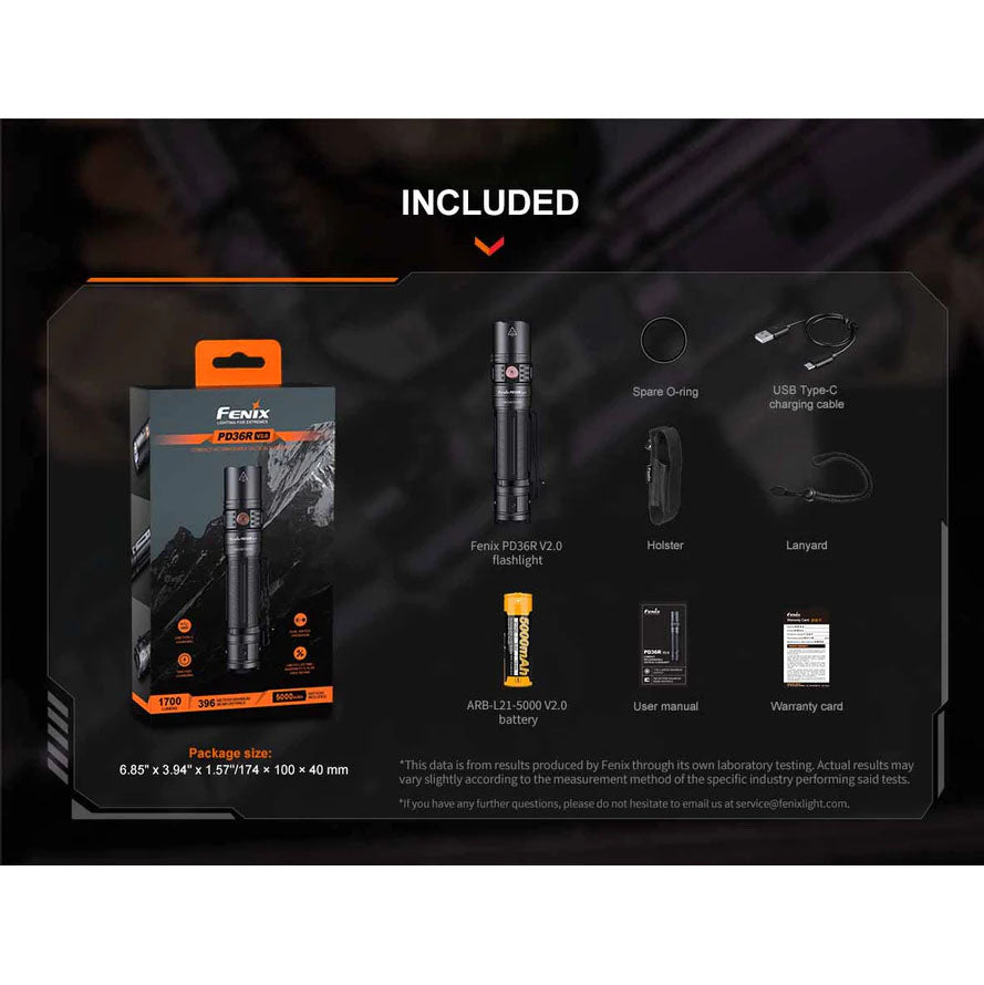 Fenix PD36R V2.0 Rechargeable Flashlight