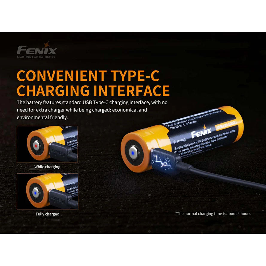 Fenix USB-Rechargeable 21700 Li-ion Battery