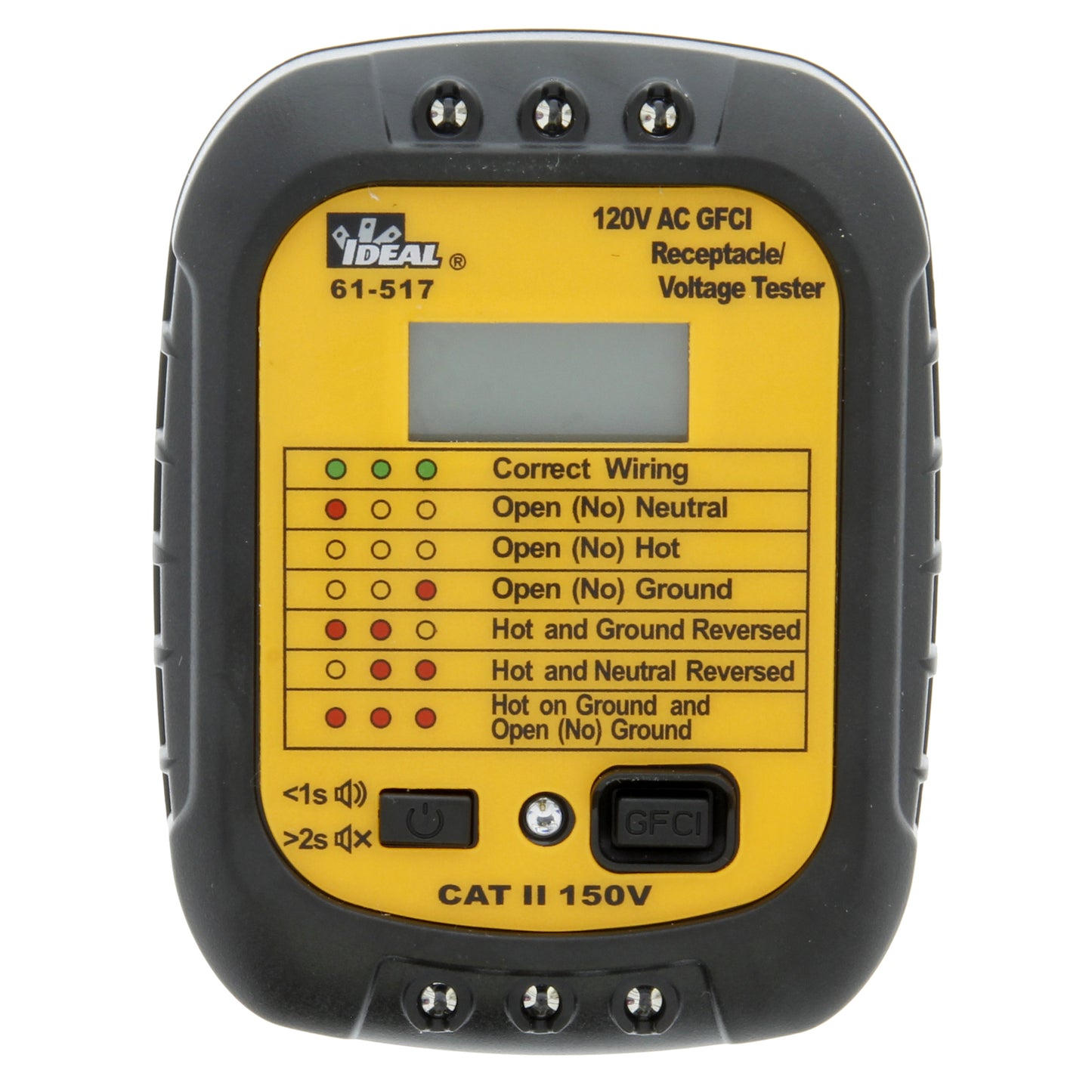 Ideal 61-517 GFCI Receptacle/Voltage Tester