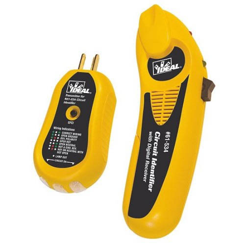 Ideal 61-534 Automatic Circuit Identifier w/Digital Receiver & GFCI Receptacle