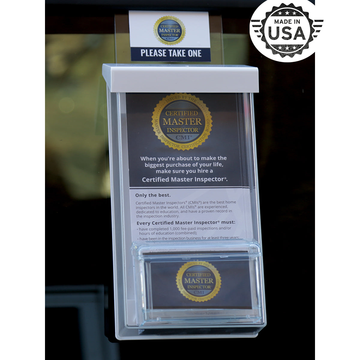 CMI® Auto Window Brochure and Business Card Holder