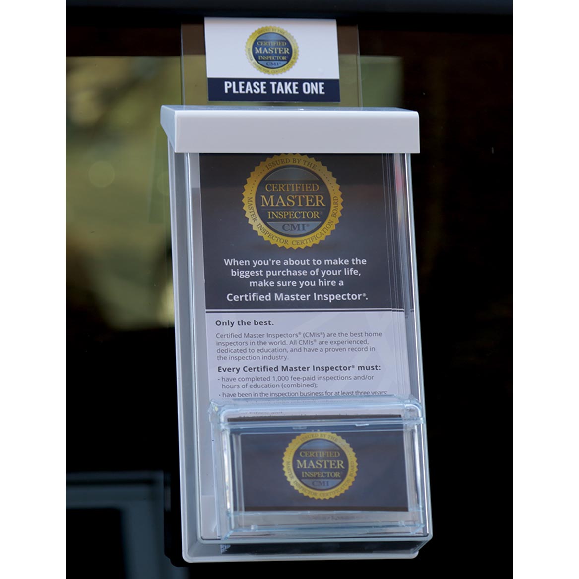 CMI® Auto Window Brochure and Business Card Holder