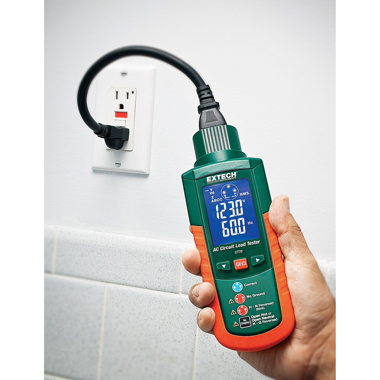 Extech CT70 GFCI and AC Circuit Analyzer