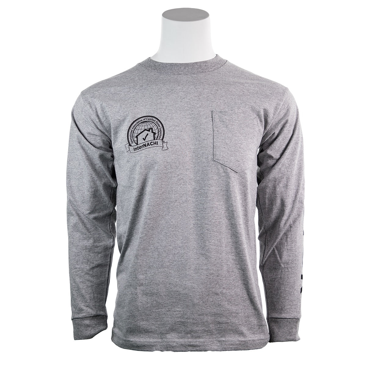 InterNACHI® Long Sleeve Pocket T-Shirt