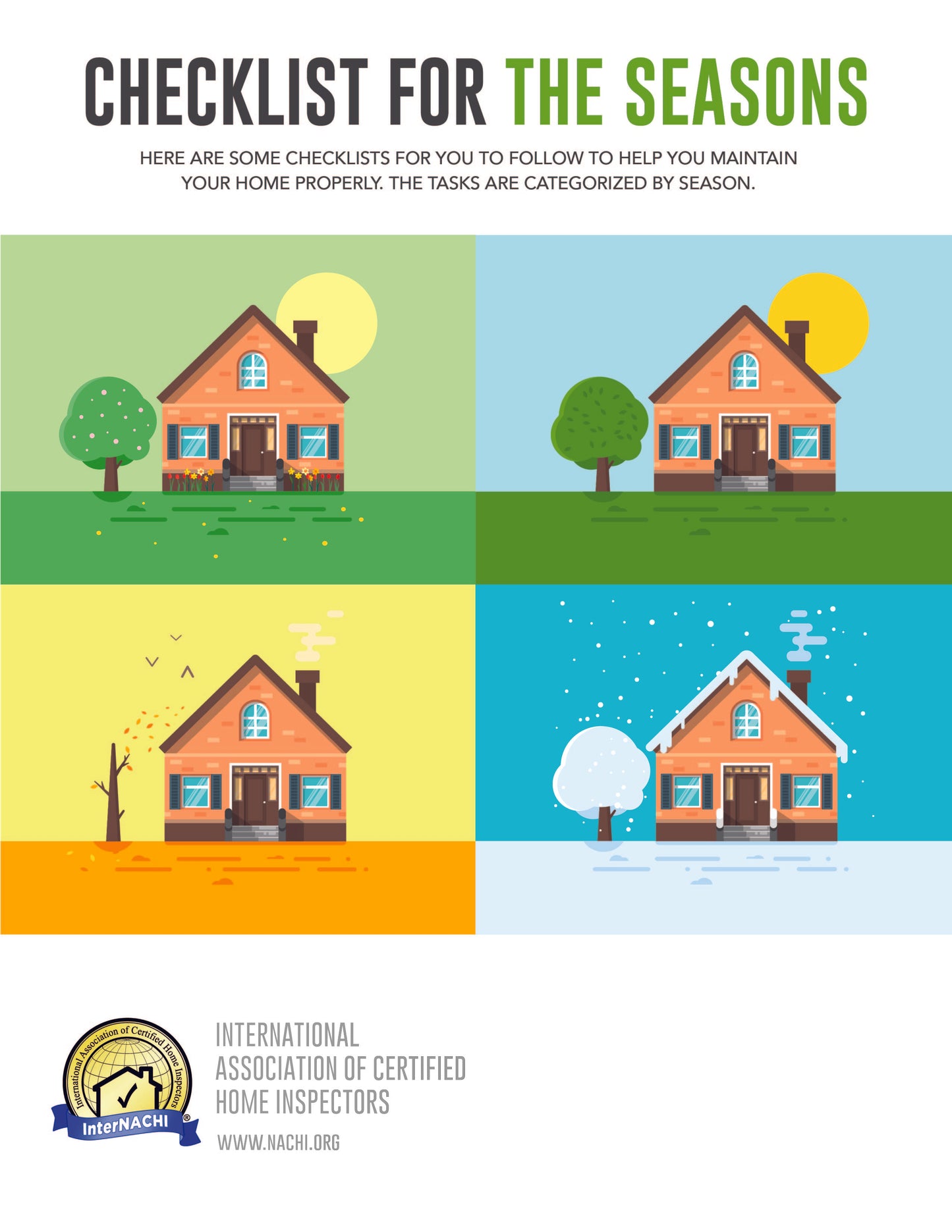 Checklist for the Seasons PDF Flyer & Social Media Graphics