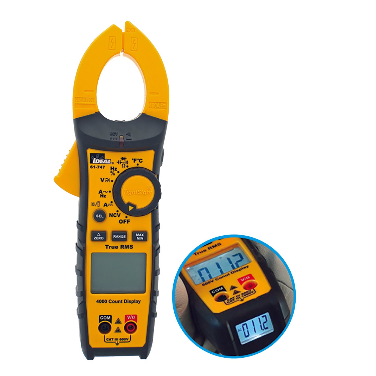 Ideal 61-747 400A AC/DC TightSight® Clamp Meter