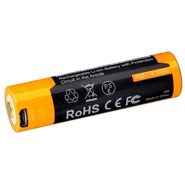 Fenix USB-Rechargeable 18650 Li-ion Battery – Inspector Outlet