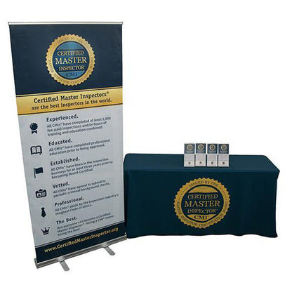 Certified Master Inspector® Banner, Tablecloth, and Rack Cards (200 CT) Package