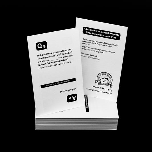 InterNACHI Commercial Code Inspection Exam Prep Flash Cards