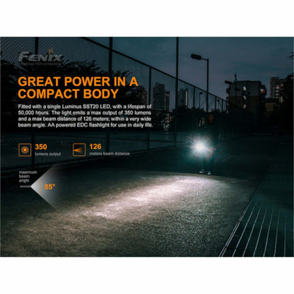Fenix E20 V2.0 AA Flashlight