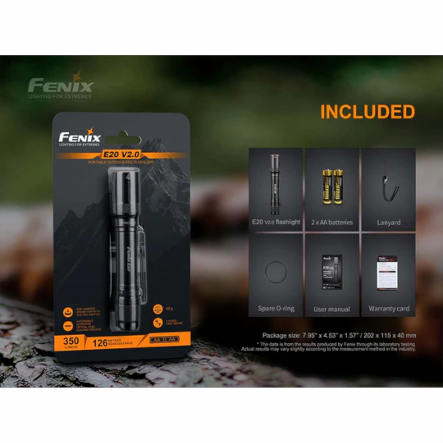 Fenix E20 V2.0 AA Flashlight