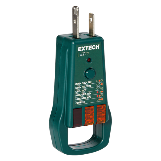 Extech ET11 GFCI Receptacle Tester