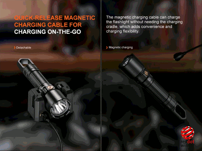 Fenix WF25RM Rechargeable Work Flashlight with Charging Dock
