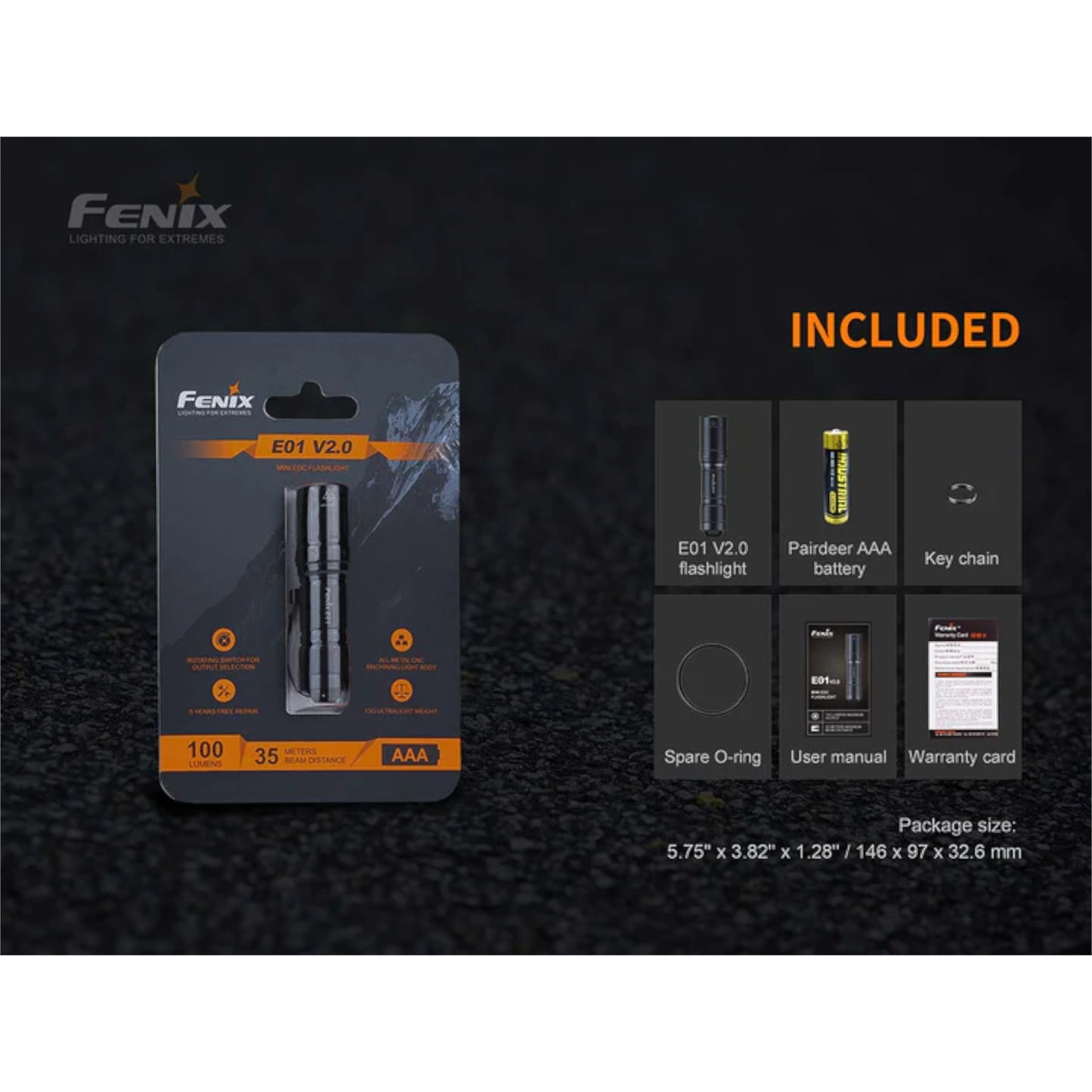 Fenix E01 V2.0 AAA Flashlight