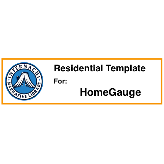 InterNACHI Narrative Library Residential Template for HomeGauge