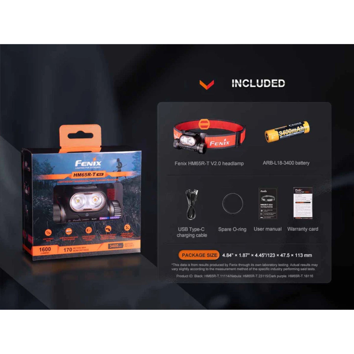 Fenix HM65R-T V2.0 Rechargeable Headlamp