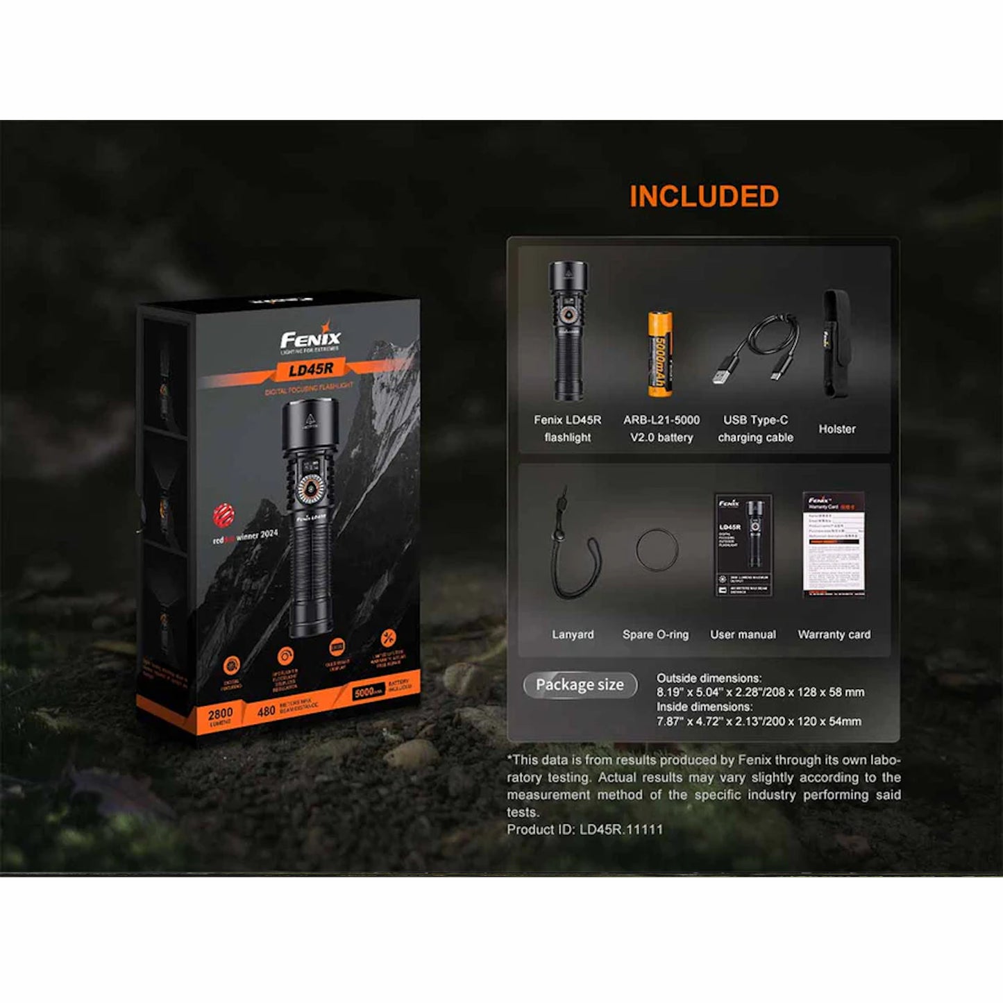 Fenix LD45R Adjustable Beam Flashlight