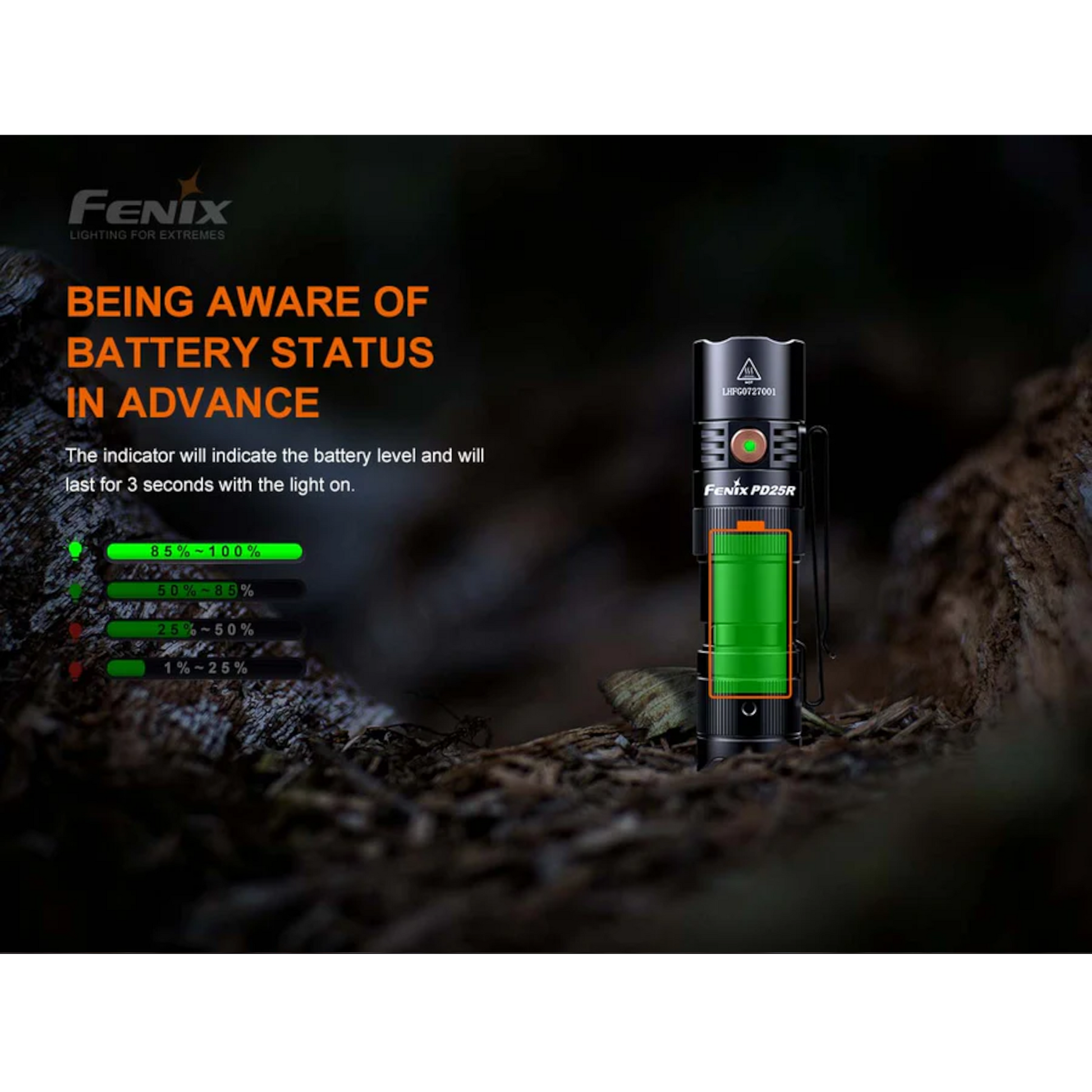 fenix 25 flashlight Fenix PD25R Rechargeable Flashlight – Inspector Outlet