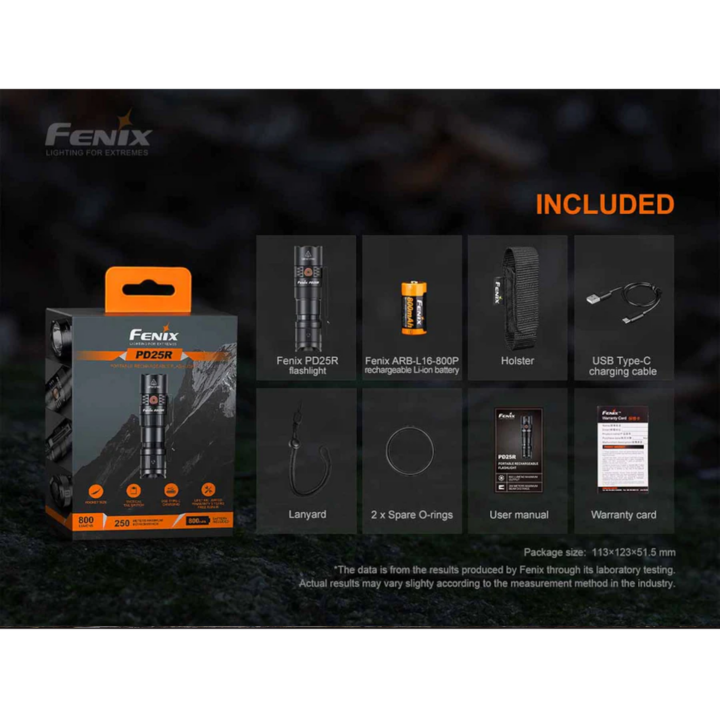 Fenix PD25R Rechargeable Flashlight