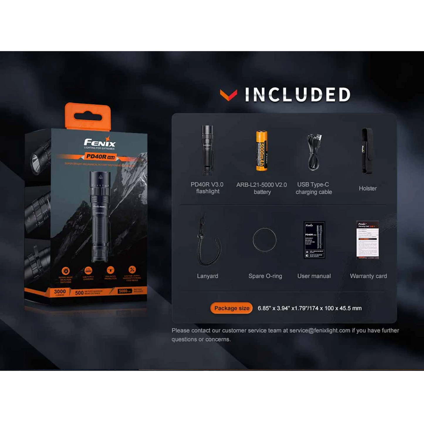 Fenix PD40R V3.0 Rechargeable Flashlight