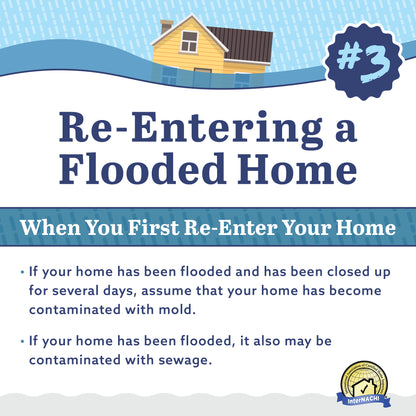 Free Re-Entering a Flooded Home PDF Flyer & Social Media Graphics