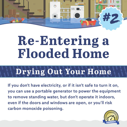 Free Re-Entering a Flooded Home PDF Flyer & Social Media Graphics