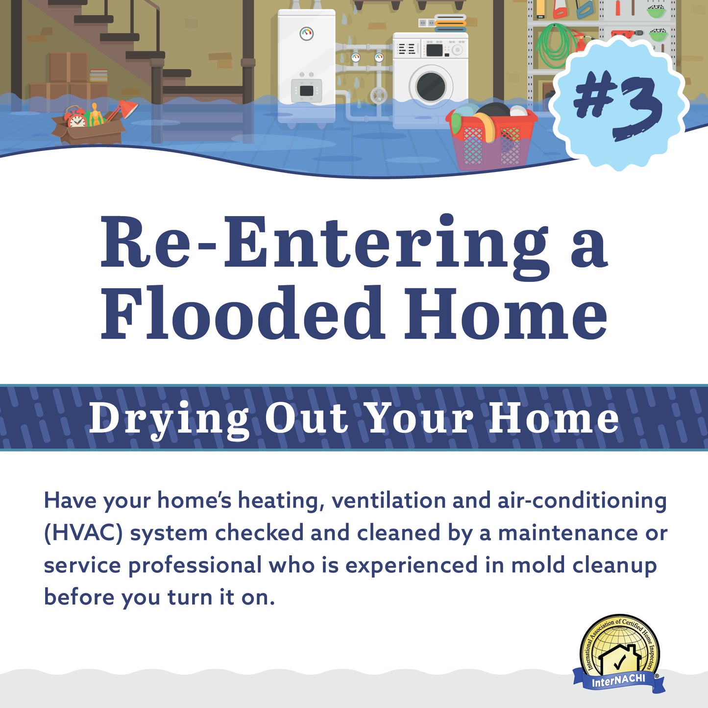 Free Re-Entering a Flooded Home PDF Flyer & Social Media Graphics