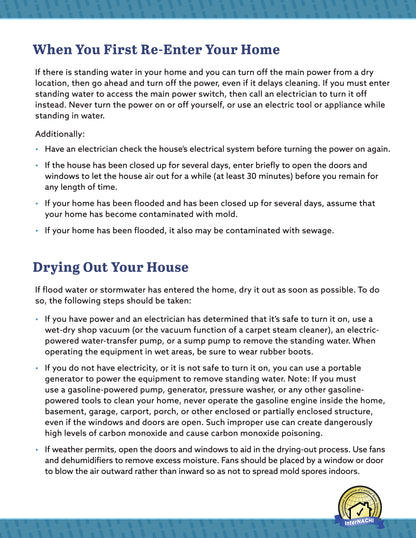 Free Re-Entering a Flooded Home PDF Flyer & Social Media Graphics