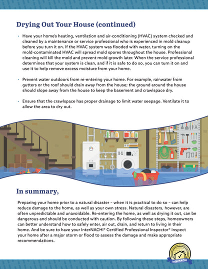 Free Re-Entering a Flooded Home PDF Flyer & Social Media Graphics