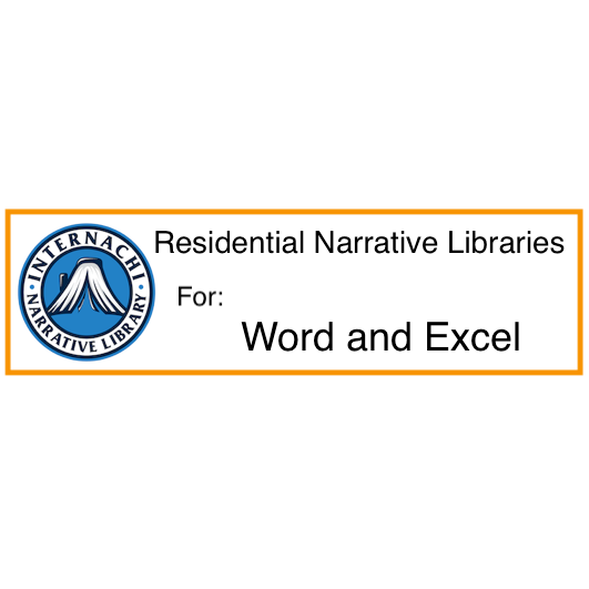InterNACHI Narrative Library Residential Template for Microsoft Word/Excel