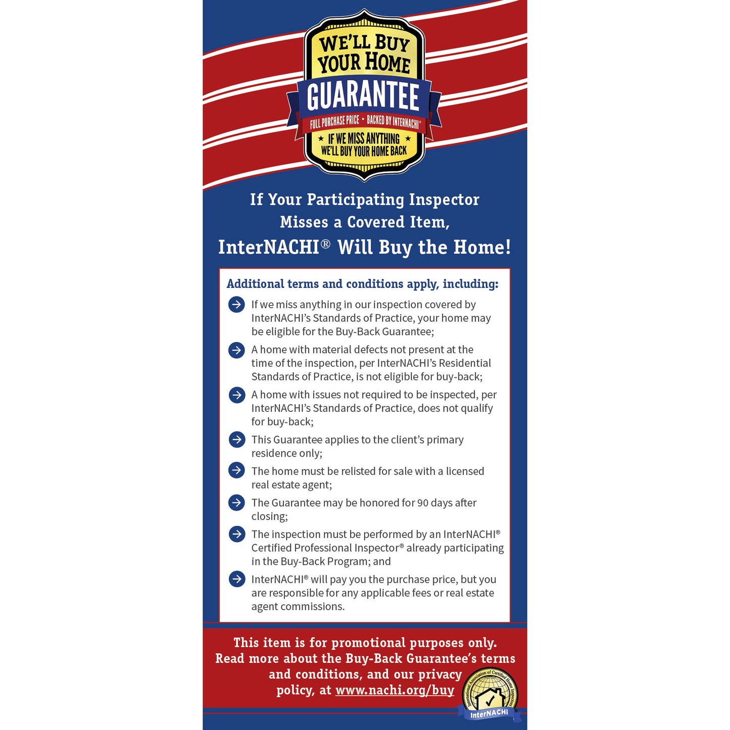 Free Buy Your Home Back Guarantee Rack Card