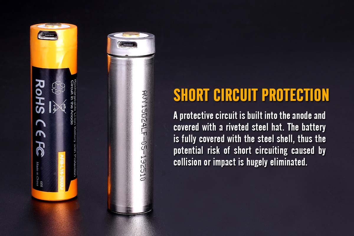 fenix flashlight 18650 battery Fenix USB-Rechargeable 18650 Li-ion Battery – Inspector Outlet