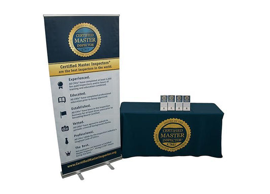 Certified Master Inspector® Banner, Tablecloth, and Rack Cards (200 CT) Package