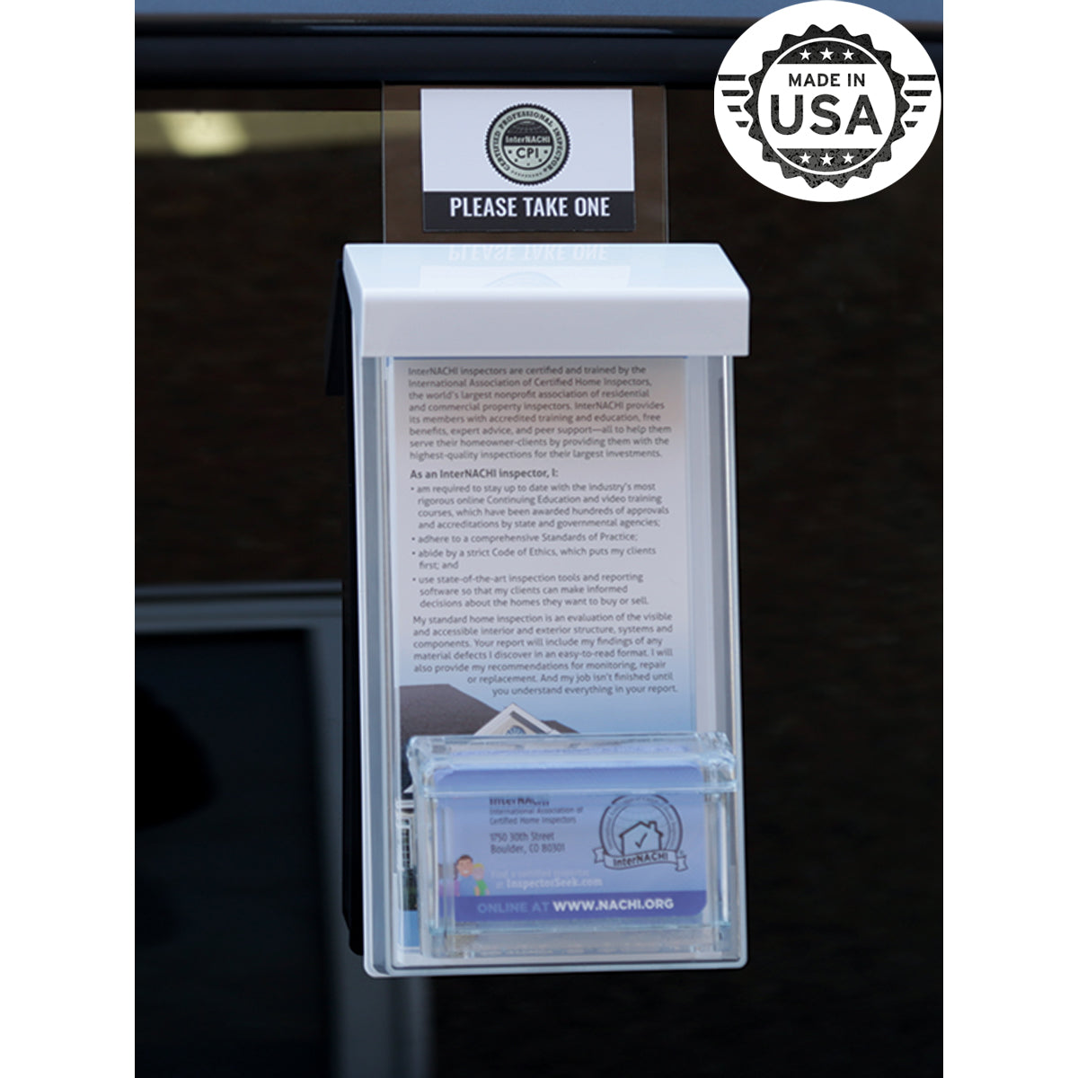 CPI Auto Window Brochure and Business Card Holder