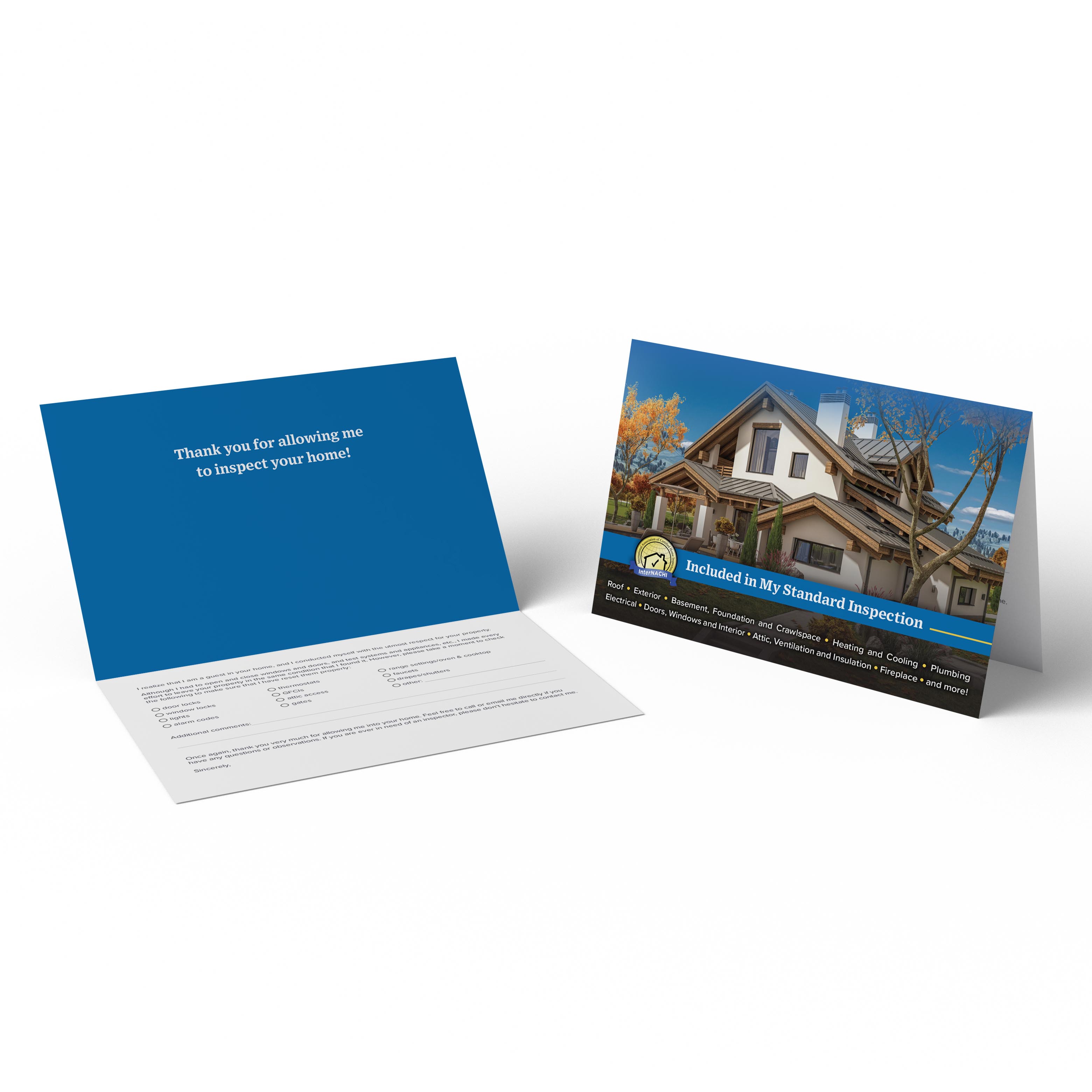 Inspection Leave Behind Cards (Pack of 50) – Inspector Outlet