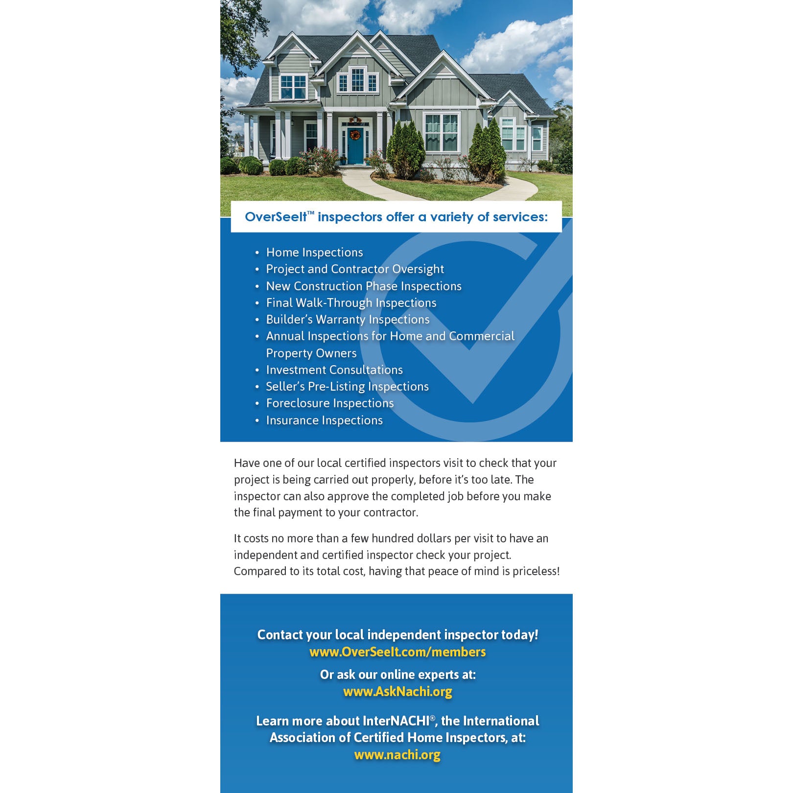 OverSeeIt Rack Cards (Pack of 50) – Inspector Outlet