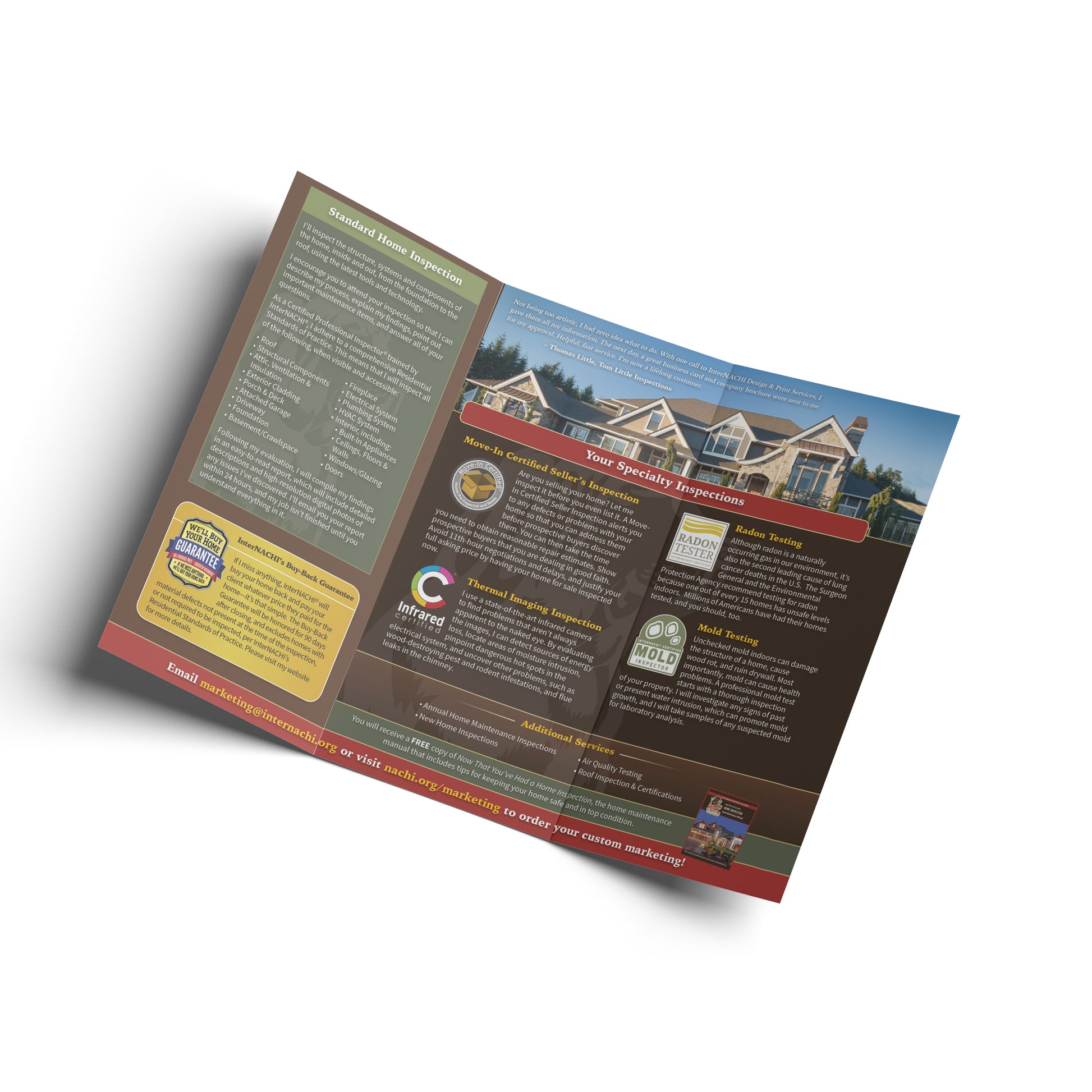 Custom Tri-Fold Brochures – Inspector Outlet